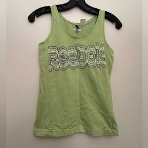 Juniors Green Reebok Active Wear Tank. Extra Small (XS). Cotton